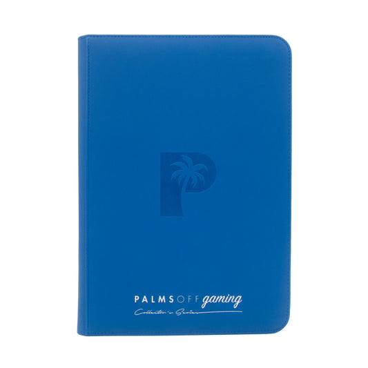 Palms Off Gaming - 9 Pocket Zip Trading Card Binder - BLUE