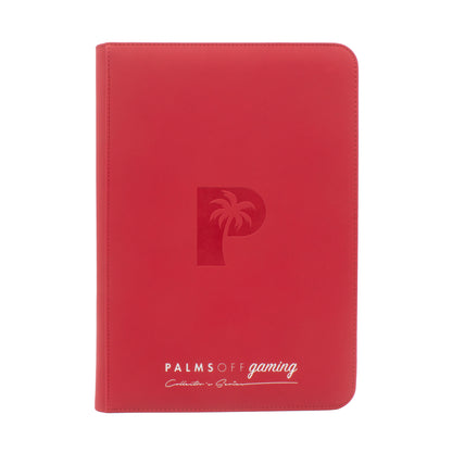 Palms Off Gaming - 9 Pocket Zip Trading Card Binder (RED)