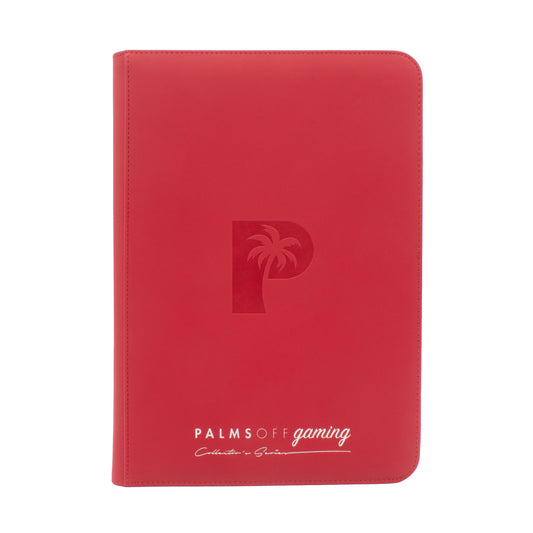 Palms Off Gaming - 9 Pocket Zip Trading Card Binder (RED)