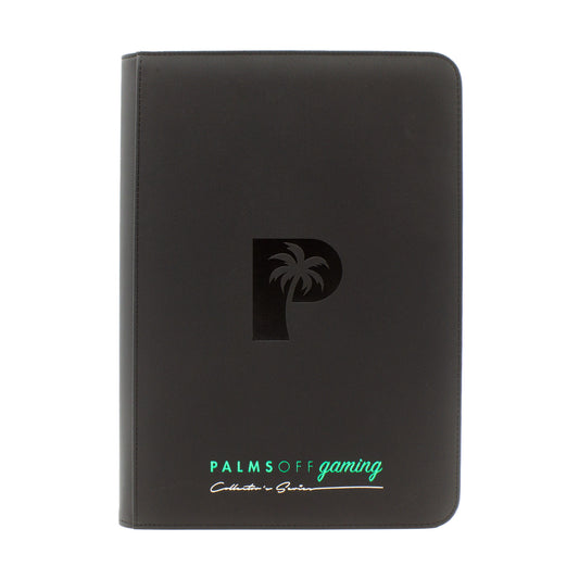 Palms Off Gaming - 9 Pocket Zip Trading Card Binder (BLACK)