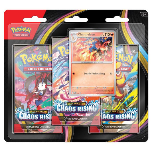 POKÉMON TCG: Mega Evolution - Chaos Rising Three Booster Blister *PRE-ORDER*