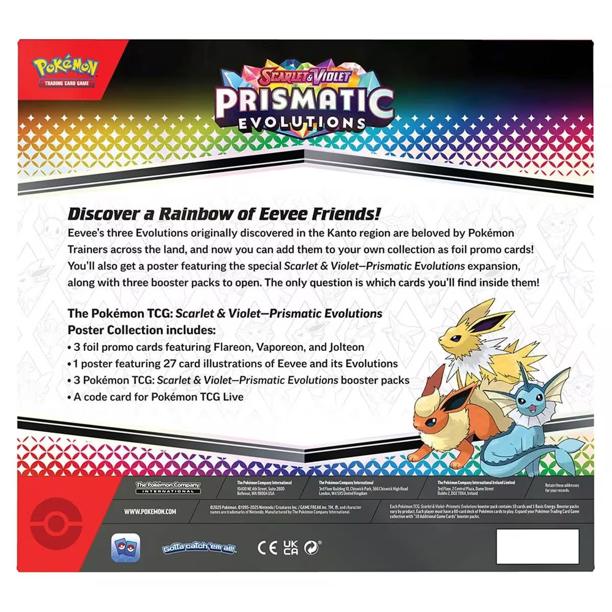 POKÉMON TCG: Scarlet & Violet - Prismatic Evolutions Poster Collection