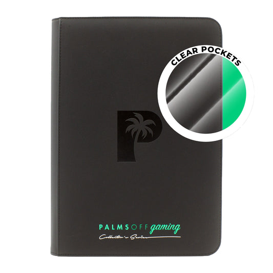 Palms Off Gaming - Top Loader Zip Binder - Clear (BLACK)